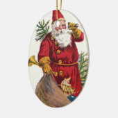 Santa on Old Time Receiver Ornament (Links)