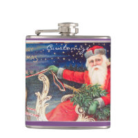 Santa on Schlitten Thunder_Cove Vintag