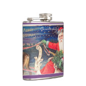 Santa on Schlitten Thunder_Cove Vintag Flachmann (Rechts)