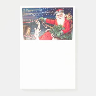 Santa on Schlitten Thunder_Cove Vintag Post-it Klebezettel