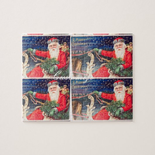 Santa on Schlitten Thunder_Cove Vintag Puzzle (Horizontal)