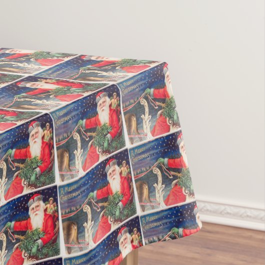 Santa on Schlitten Thunder_Cove Vintag Tischdecke (Beispiel)