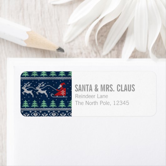 Santa on Sleigh Gewitter Muster (Insitu)