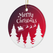 Santa on Sleigh Ornament - Festlicher Weihnachtsba (Links)