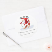 Santa on Snow Skis rund um Aufkleber (Umschlag)