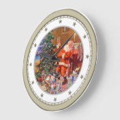 Santa on the Night Before Christmas Große Wanduhr (Winkel)