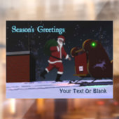 Santa on the Roof - Die Grüße der Saison Fensteraufkleber (Blatt 2)