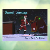 Santa on the Roof - Die Grüße der Saison Fensteraufkleber (Blatt 3)