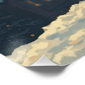 Santa on the Rooftop Poster (Ecke)