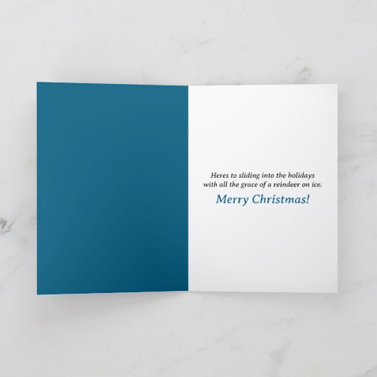 Santa On Thin Ice Karte (Innenseite)