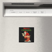 Santa Ong Down Chimney Shirt Funny Naughty Xmas Sa Magnet (In Situ (Geschirrspüler))