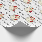 Santa Open Dezember 25. keine Pause ! Geschenkpapier (Ecke)