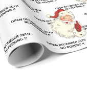 Santa Open Dezember 25. keine Pause ! Geschenkpapier (Rolleneckpunkt)