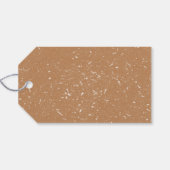 Santa Orange Corgi Kraft Texture Weihnachten Geschenkanhänger (Rückseite Horizontal)