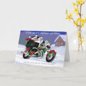 Santa Outlaw mit Mama Claus Christmas Card© Karte (Gelbe Blume)