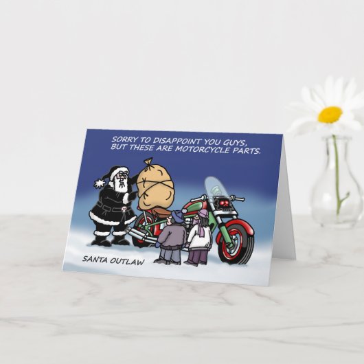 Santa Outlaw© Weihnachtskarte Karte (Kleine Pflanze)