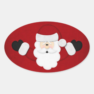 Santa Ovaler Aufkleber