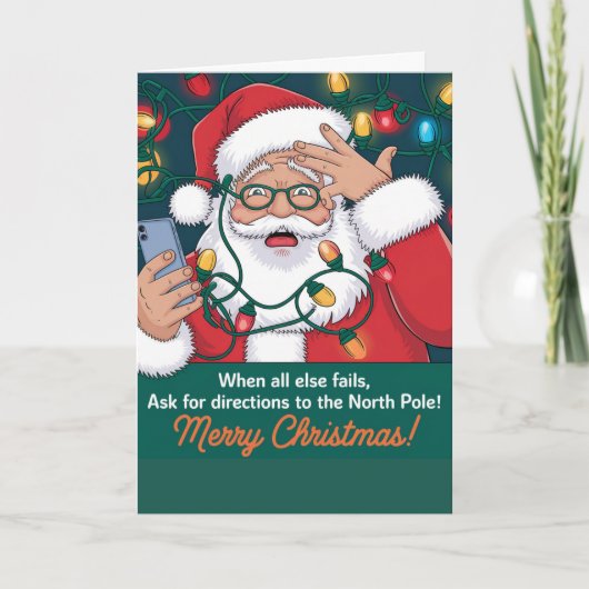Santa Overload Feiertagskarte (Vorderseite)