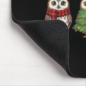 Santa Owl Christmas Tree Owl Lover Animal Xmas Paj Mousepad (Ecke)
