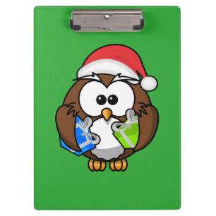 SANTA OWL KLEMMBRETT