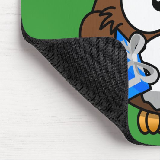 SANTA OWL MOUSEPAD (Ecke)
