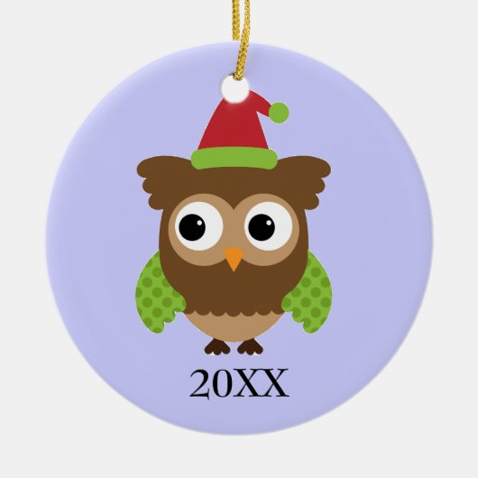 Santa Owl Ornament (Vorne)
