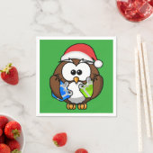 SANTA OWL SERVIETTE (Beispiel)