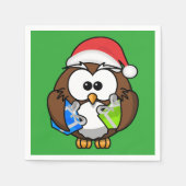 SANTA OWL SERVIETTE (Vorderseite)