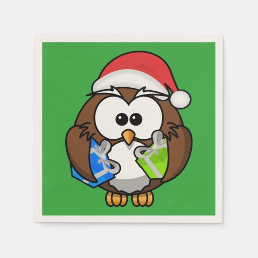 SANTA OWL SERVIETTE (Vorderseite)