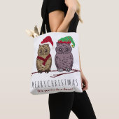 Santa Owl und Elf Owl Tote Tasche (Von Nahem)