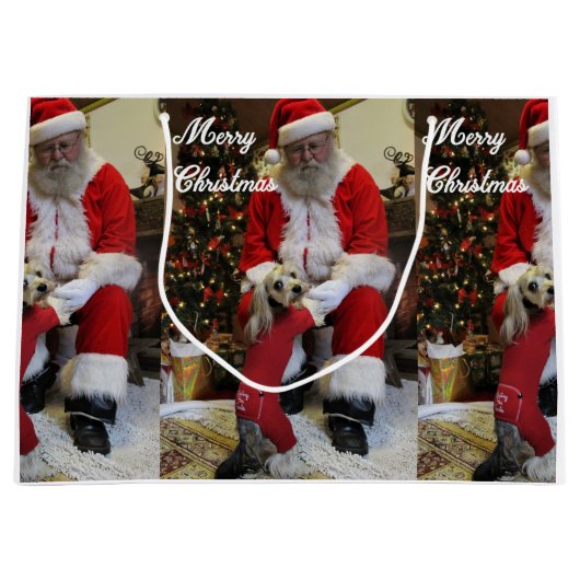 Santa Paare Große Geschenktüte (Vorderseite)