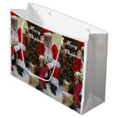Santa Paare Große Geschenktüte (Vorderseite Schrägansicht)