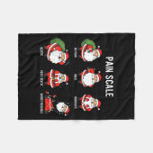 Santa Pain Scale Funny Christmas Design For Nurse Fleecedecke (Vorderseite (Horizontal))