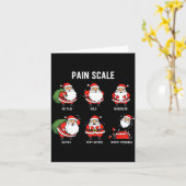 Santa Pain Scale Funny Christmas Design For Nurse  Karte (Gelbe Blume)