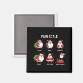 Santa Pain Scale Funny Christmas Design For Nurse  Magnet (Vorderseite/Rückseite)