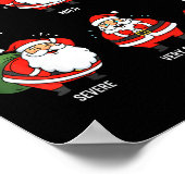 Santa Pain Scale Funny Christmas Design For Nurse Poster (Ecke)