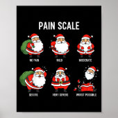 Santa Pain Scale Funny Christmas Design For Nurse Poster (Vorne)