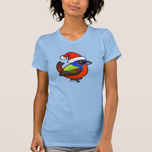 Santa Painted Bunting T-Shirt (Vorderseite)