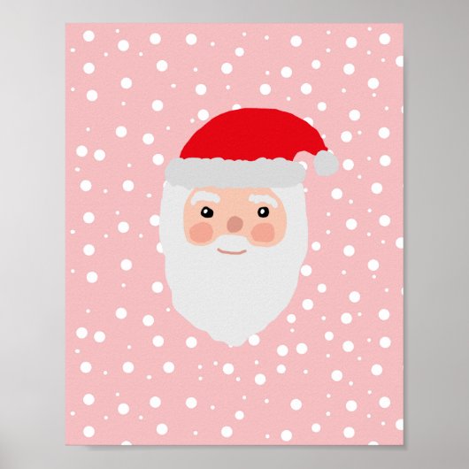 Santa Painting Jolly Illustration Art Poster (Vorne)