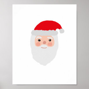 Santa Painting Jolly Illustration Art Poster
