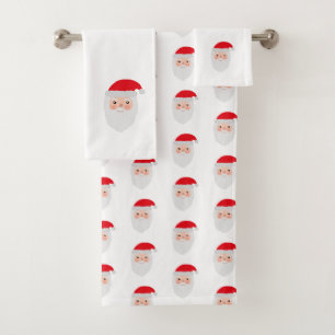 Santa Painting Pattern Badetuch Set
