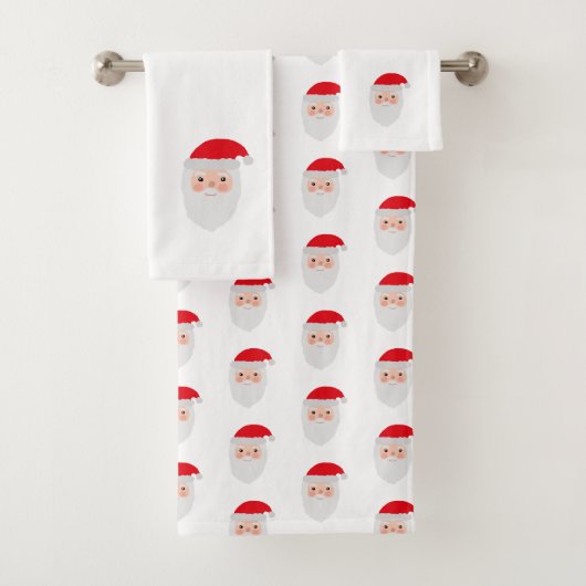 Santa Painting Pattern Badetuch Set (Insitu)