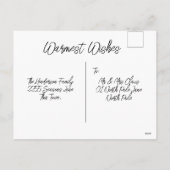 Santa Panda Bear Feiertagspostkarte (Rückseite)