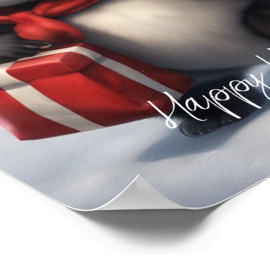 Santa Panda Bear Poster (Ecke)