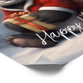 Santa Panda Bear Poster (Ecke)