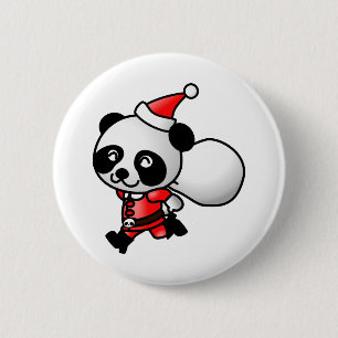Santa Panda Button