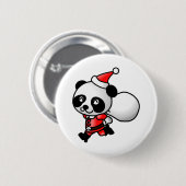 Santa Panda Button (Vorne & Hinten)