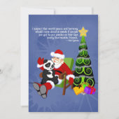 Santa Panda Ferienkarte Feiertagskarte (Vorderseite)