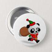 Santa-Panda-Knopf Button (Vorne & Hinten)