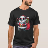 Santa Panda Sunglasses Candy Cane Christmas Boys G T-Shirt (Vorderseite)